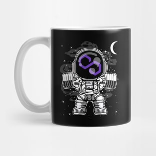 Astronaut Lifting Polygon Matic Coin To The Moon Crypto Token Cryptocurrency Blockchain Wallet Birthday Gift For Men Women Kids Mug